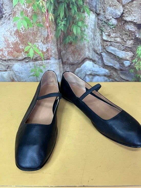 MADEWELL The Greta Mary Jane Black Leather Flats, 9 - Picture 6 of 12